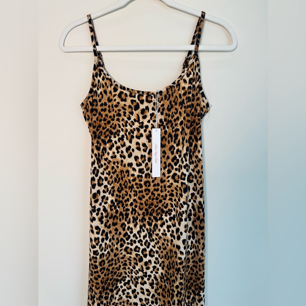 NWT Lisa Says Gah Leopard Print Slip Dress Size Small - Picture 3 of 8